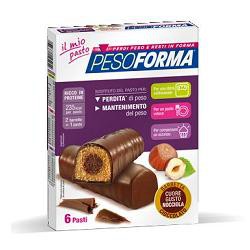 PESOFORMA BARRETTA CUORE NOCCIOLA 6 PASTI 12 PEZZI