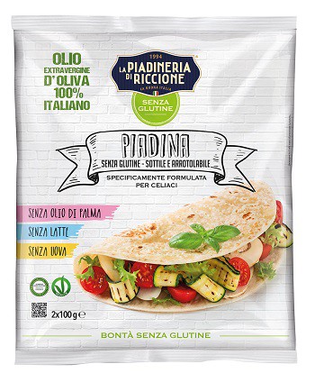 PIADINA SENZA GLUTINE SOTTILE E ARROTOLABILE 220 G 2 PEZZI