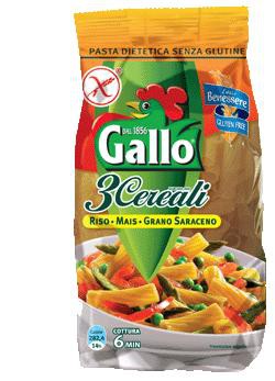 RISO GALLO TORTIGLIONI 3 CEREALI 250 G