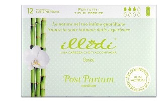ILLEDI ASSORBENTI LADY NORMAL SENZA ALI POST PARTO PER TUTTI I TIPI DI PERDITE MEDIUM 12 PEZZI