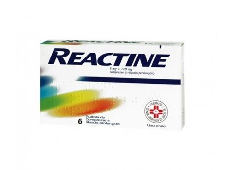 REACTINE*6CPR 5MG+120MG RP
