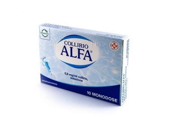 COLLIRIO ALFA*10 monodosi collirio 0,3 ml 0,8 mg/ml