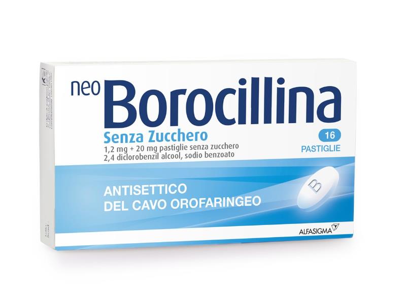 NEOBOROCILLINA*16 pastiglie 1,2 mg + 20 mg senza zucchero