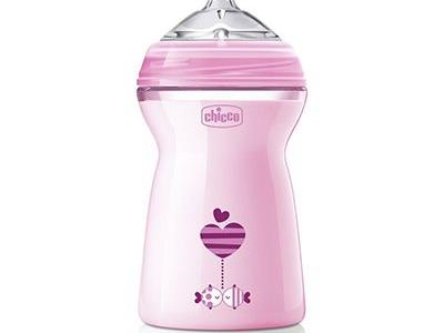 CH BIB NAT-FEEL 6M+ GIRL 330ML