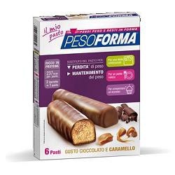 PESOFORMA BARRETTE CIOCCIOLATO CARAMELLO 12 PEZZI