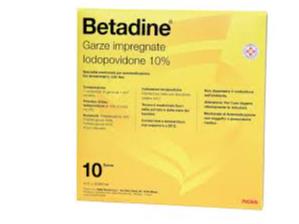 BETADINE*10GARZE IMPREGN 10x10