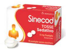 SINECOD TOSSE SED*18PAST 5MG