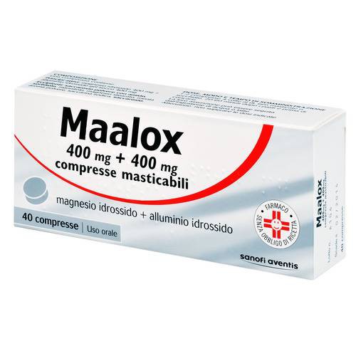 MAALOX*40CPR MAST 400MG+400MG