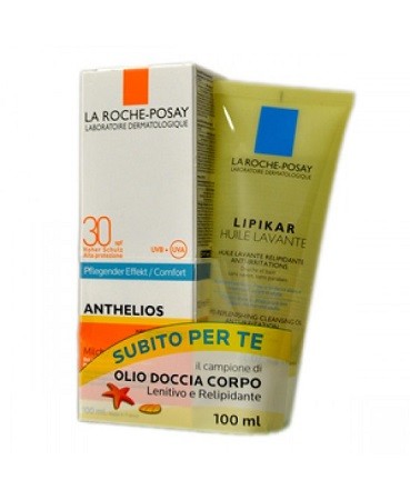 LA ROCHE-POSAY ANTHELIOS spf 30 + L I P I K A R HUILE LAVANTE Lenitivo e Relipidante Prodotti solari per il corpo. Formato Flacone + tubo da 100 ml Cod. VIT21165