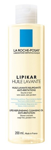 LA ROCHE-POSAY L I P I K A R HUILE LAVANTE HUILE LAVANTE RELIPIDANTE ANTI-IRRITATIONS Secchezza estrema. Pelle a tendenza atopica. Lattante, bambino e adulto. Olio per la doccia o per il bagno dedicat