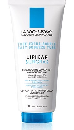 LA ROCHE-POSAY L I P I K A R SURGRAS DOCCIA-CREMA CONCENTRATA ANTI-SECCHEZZA Pelle sensibile, secca e scarso comfort. Bambino e adulto. Detergente delicato per il corpo anti-secchezza per bambini e ad