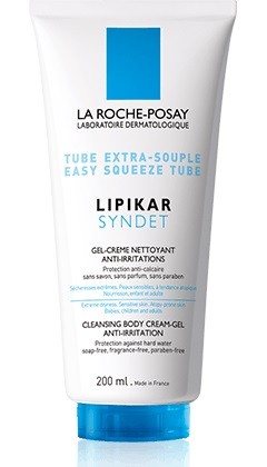 LA ROCHE-POSAY L I P I K A R SYNDET GEL-CREMA DETERGENTE ANTI-ARROSSAMENTI Secchezza estrema. Pelle sensibile a tendenza atopica. Lattante, bambino e adulto. Detergente dedicato alla pelle estremament
