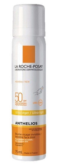 LA ROCHE-POSAY LABORATOIRE DERMATOLOGIQUE 50 SPF Ultra-léger ANTHELIOS Brume visage invisible Peau sensible au soleit Sans paraben Formato 75 ml Cod. M9131600