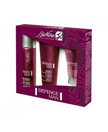 BioNike DEFENCE MAN + DEFENCE MAN GEL DOCCIA TONIFICANTE + DEFENCE MAN FILLER NOTTE - CREMA Trattamento per l'igiene e la cosmesi del corpo. Formato Cofanetto natalizio 2014. Cod. 15100