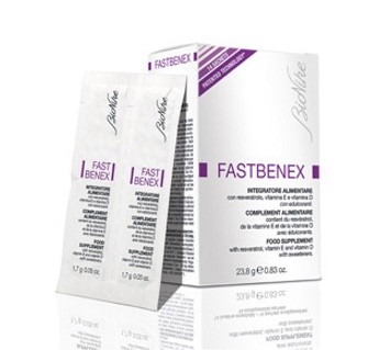 BioNike FASTBENEX INTEGRATORE ALIMENTARE con resveratrolo, vitamina E e vitamina D con edulcoranti Realizzato con un’innovativa tecnologia brevettata, che conferisce efficacia, rapidità e praticità di