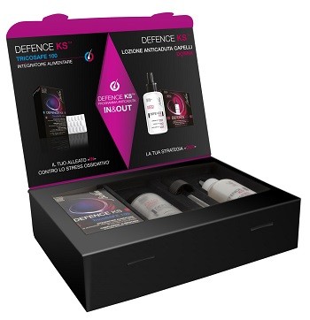 BioNike NICKEL TESTED SENZA CONSERVANTI SENZA PROFUMO SENZA GLUTINE KETO SYSTEM DEFENCE KS LOZIONE ANTICADUTA DONNA + NICKEL TESTED SENZA GLUTINE DEFENCE KS TricoSAFE 100 INTEGRATORE ALIMENTARE di ami