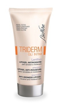 NICKEL TESTED SENZA CONSERVANTI SENZA PROFUMO SENZA GLUTINE BioNike TRIDERM GLI INTIMI Lenitivo LIPOGEL ANTIROSSORE pelli sensibili e intolleranti Prodotto lipofilo lubrificante per la cute e le mucos