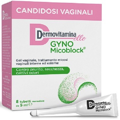 DERMOVITAMINA Gynomicoblock Descrizione Gel per il trattamento delle micosi vaginali, interne ed esterne.Trova applicazione anche nelle micosi della zona genitale in genere e della mucosa perianale. R