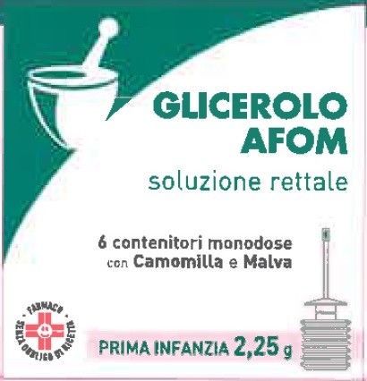GLICEROLO AFOM SOLUZIONE RETTALE - 6 CONTENITORI MONODOSE CON CAMOMILLA E MALVA