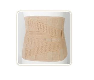 555/A CORSETTO DINAMICO LOMBO-SACRALE UNISEX Incrocio posteriore regolabile. Altezze: retro 32 cm e davanti 19 cm Tessuti: bendaggio elastico rigato traspirante. Steccatura: quattro 2005 29 cm retro e