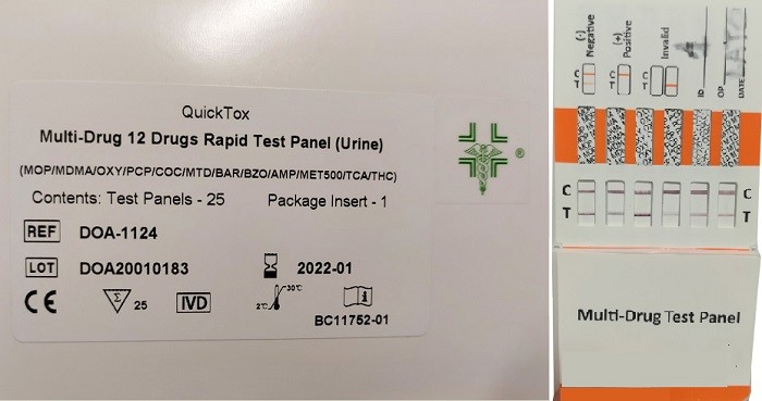 AMI-DOA 1124 Multi-Drug Rapid Test Panel (Urina) QuickTox