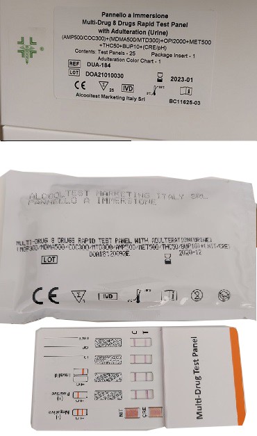 AMI-DUA184 R 8 Multi-Drug Rapid Test Panel (Urina)