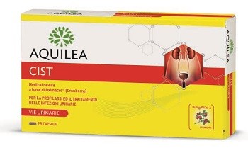 AQUILEA CIST Prodotto indicato come coadiuvante del trattamento delle cistiti e nella profilassi delle infezioni urinarie non complicate, prevenendo l'adesione batterica all'urotelio e favorendone, qu