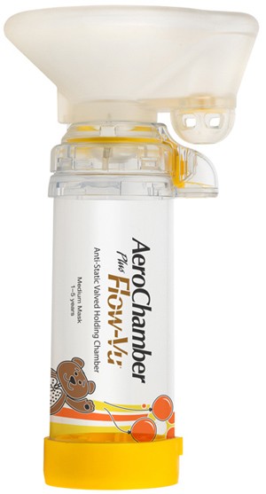 AeroChamber Plus Flow-Vu Maschera medium pediatrica (1-5 anni) Descrizione La camera distanziatrice antistatica AeroChamber Plus Flow-Vu è un dispositivo che consente una migliore assunzione di farmac