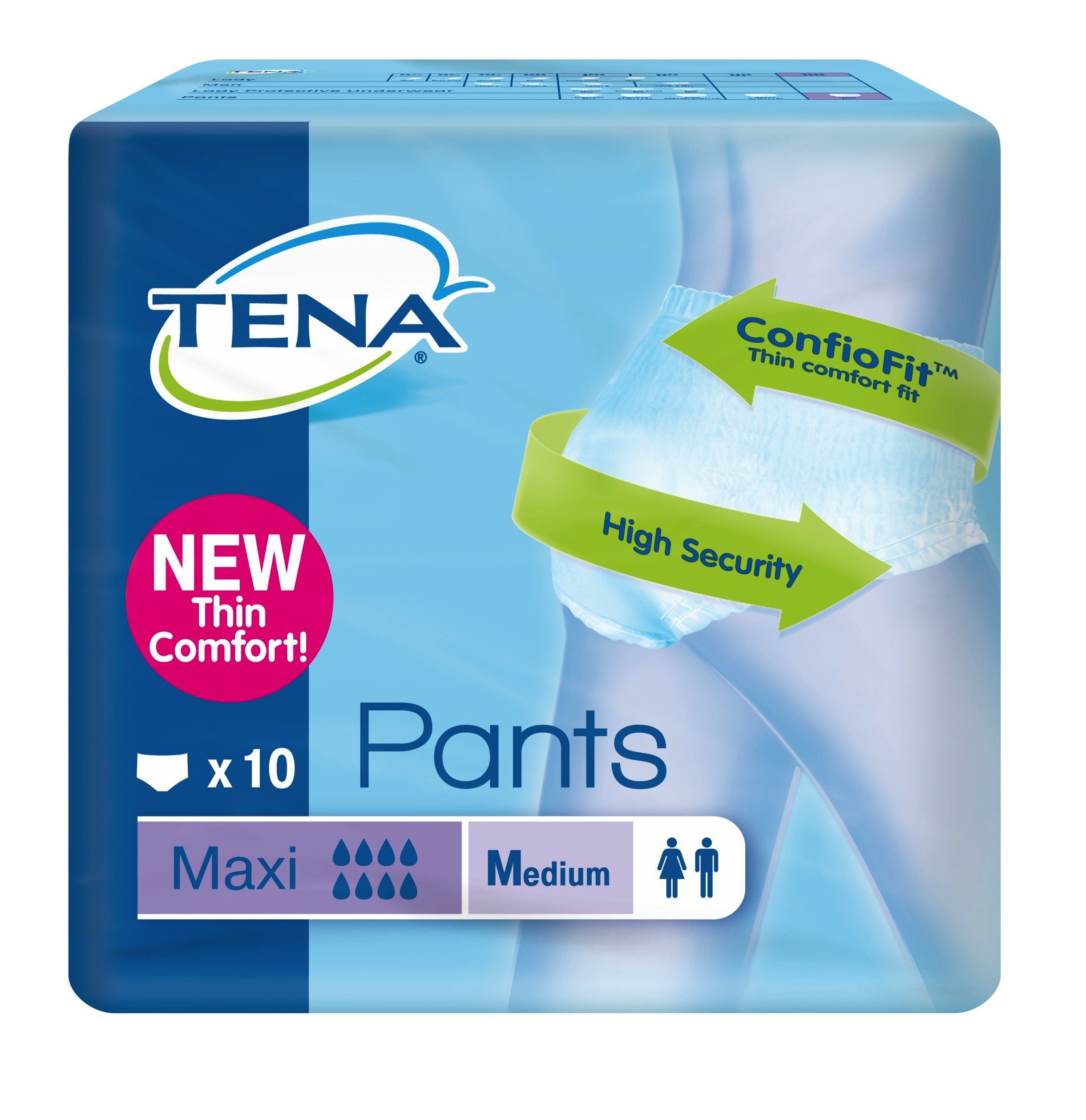 TENA PANTS MAXI PANN M 10PZ