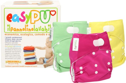 EASYPU Pannolino lavabile tg. unica 3,5-16 Kg 